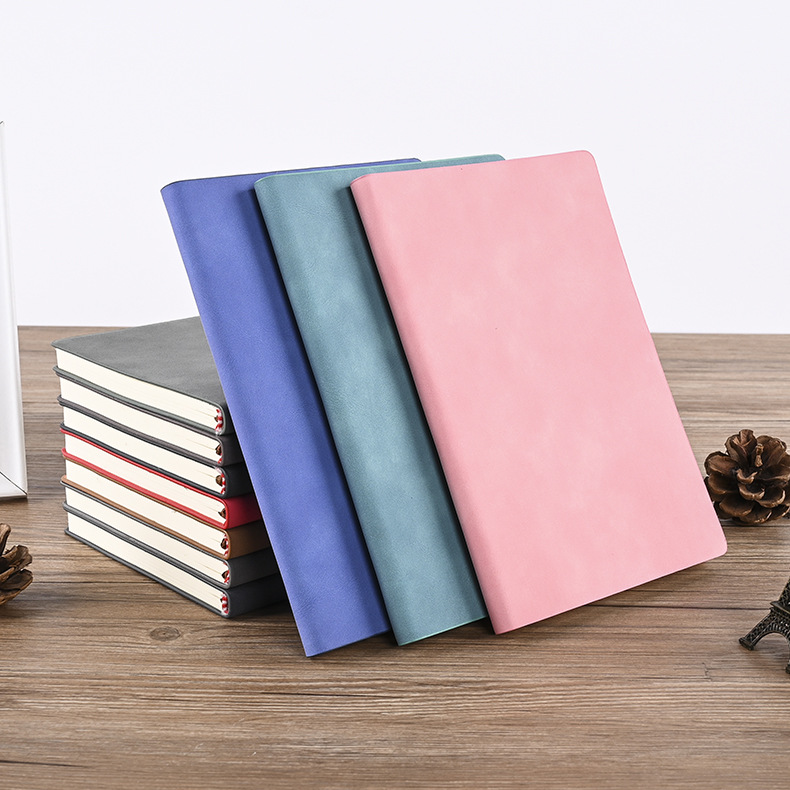 Sheepskin Notebook Custom Creative Business Diary Retro Imitation Leather PU Notepad Set Custom Logo