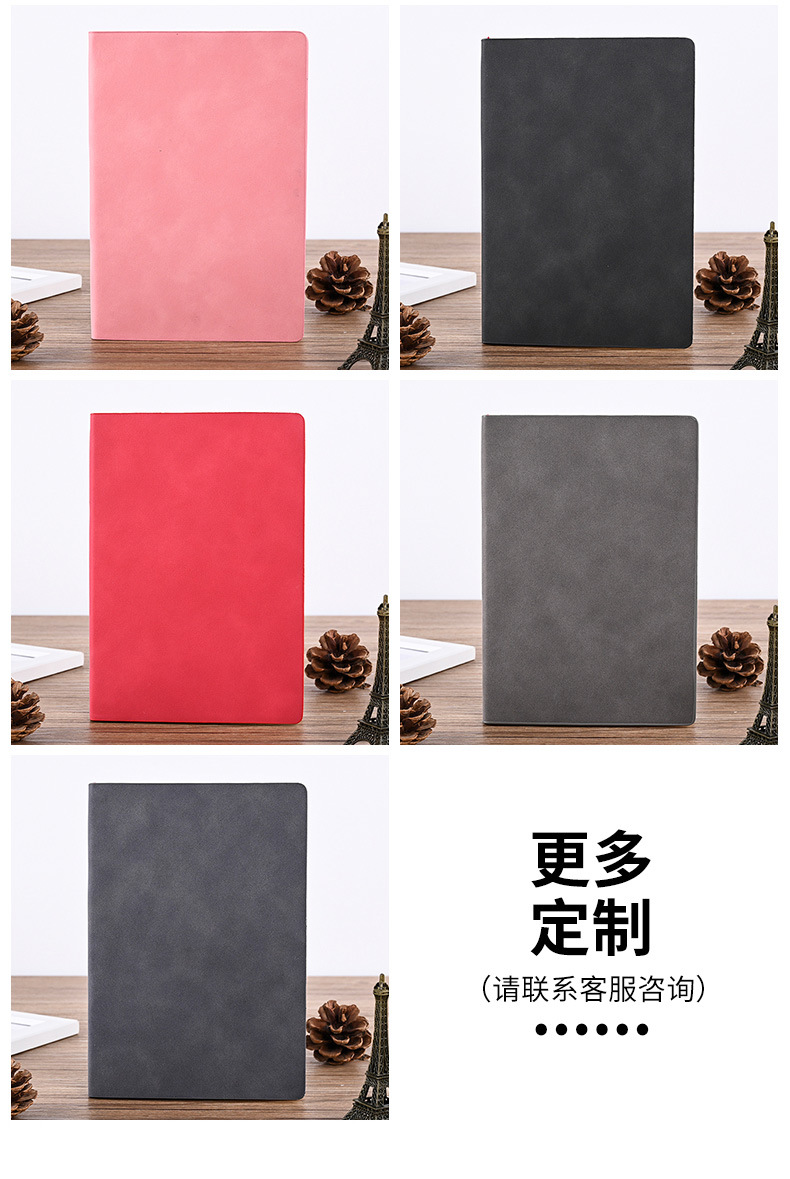 Sheepskin Notebook Custom Creative Business Diary Retro Imitation Leather PU Notepad Set Custom Logo