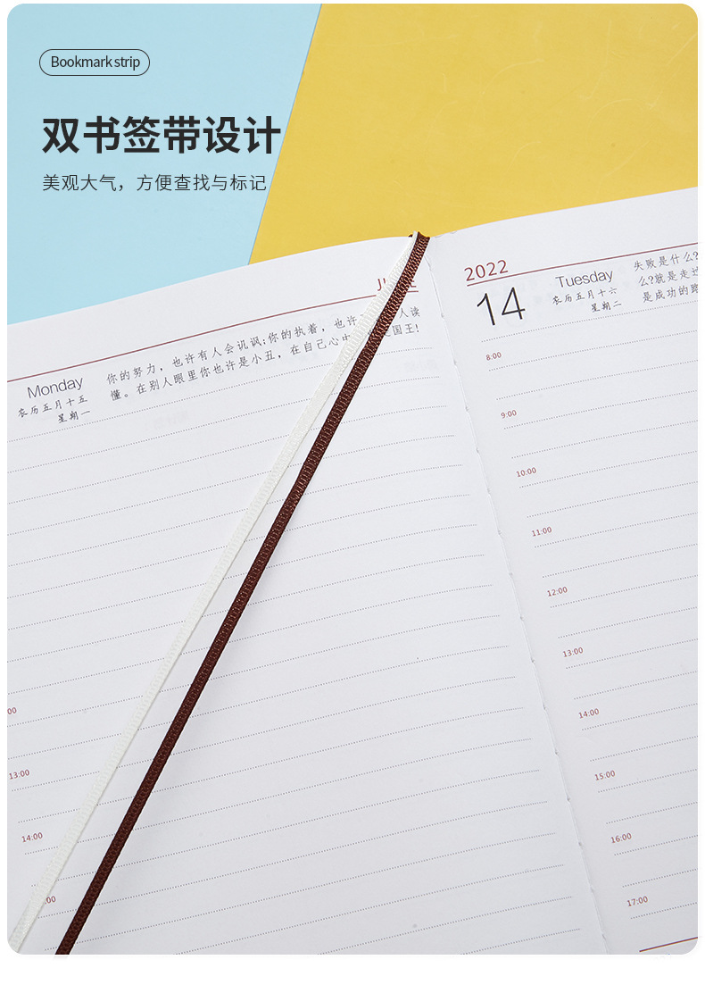 2022 Schedule Book A5 Efficiency Manual 365 Daily Planner Time Management Manual Notebook Logo Can Be Added