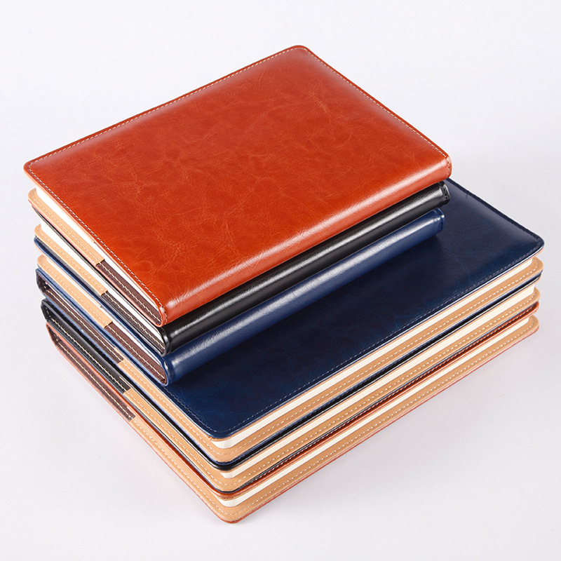 Simple A5 Business Notebook Stationery Student Soft Surface Copy A6 Notepad B5pu Leather Covered Notebook Printed Logo