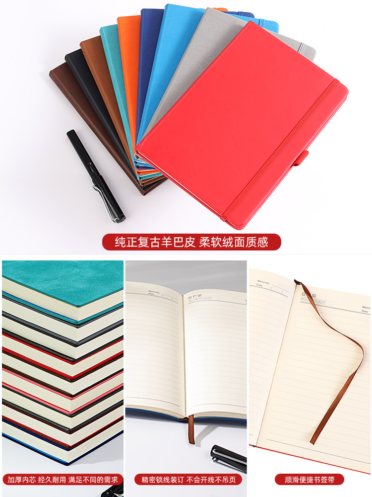 A5 Business Bandage Notebook Factory Wholesale Edging Elastic Band Notepad Diary Book Custom Printable Logo