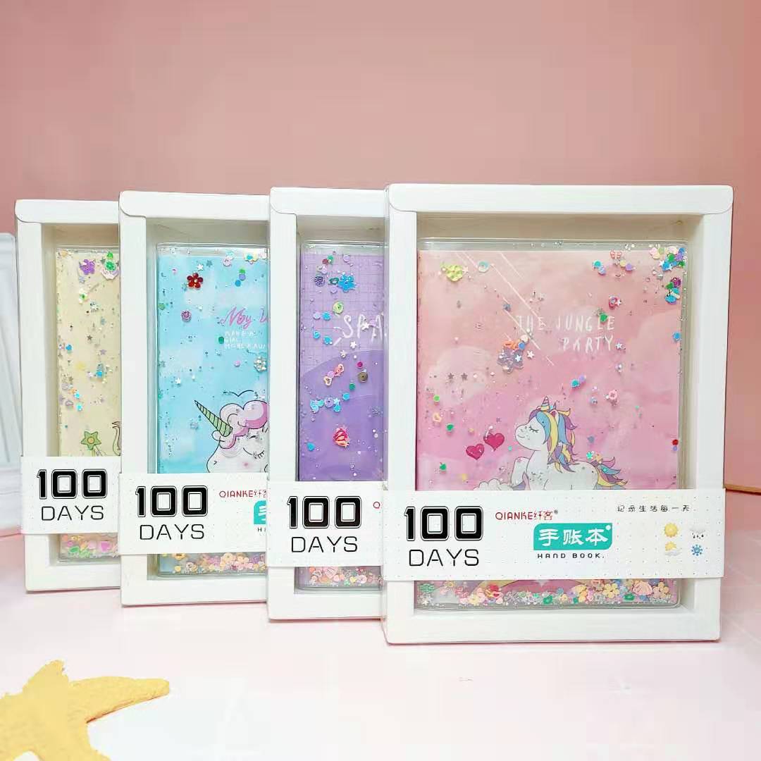 Creative Journal Book Notebook Quicksand Plastic Cover Notebook Student Stationery Diary Loose-Leaf Notebook Gift Wholesale Creative Journal Book Notebook Quicksand Plastic Cover Notebook Student Stationery Diary Loose-Leaf Notebook Gift Wholesale