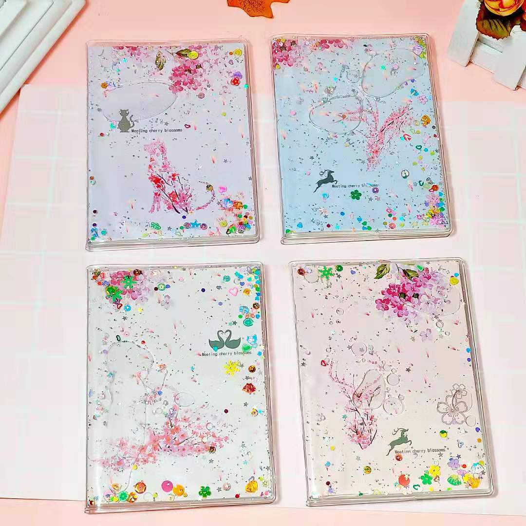 Creative Journal Book Notebook Quicksand Plastic Cover Notebook Student Stationery Diary Loose-Leaf Notebook Gift Wholesale Creative Journal Book Notebook Quicksand Plastic Cover Notebook Student Stationery Diary Loose-Leaf Notebook Gift Wholesale