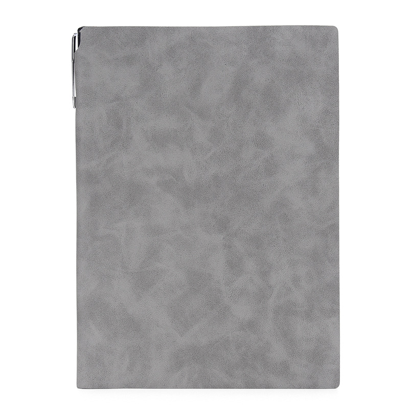 Direct Supply A5 Business Notebook Soft Leather Thick Notebook Meeting Record Journal Book B5 Work Notepad in Stock Wholesale