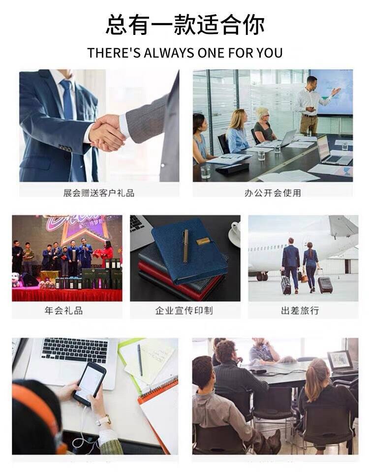 Direct Supply A5 Business Notebook Soft Leather Thick Notebook Meeting Record Journal Book B5 Work Notepad in Stock Wholesale