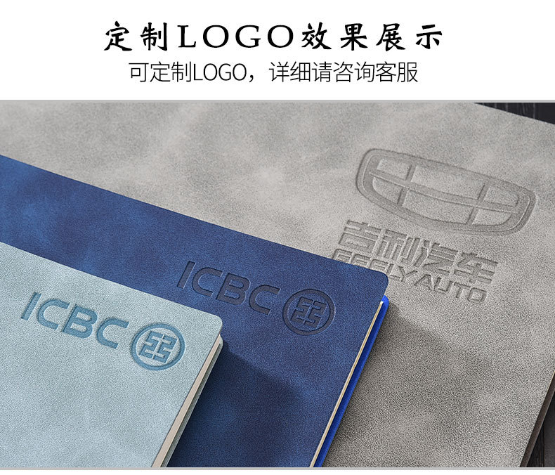 Direct Supply A5 Business Notebook Soft Leather Thick Notebook Meeting Record Journal Book B5 Work Notepad in Stock Wholesale