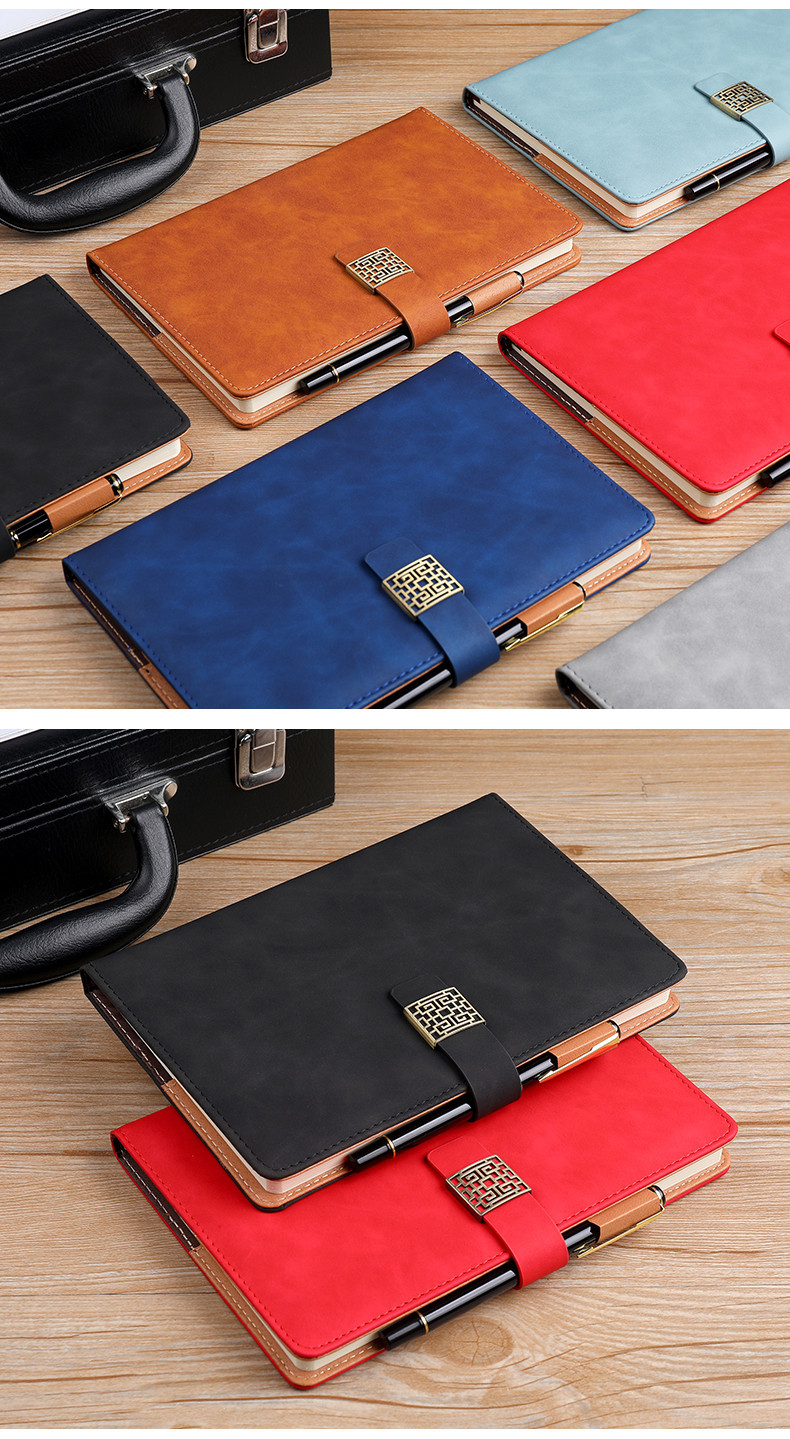 Window Flower Buckle A5 Sheepskin Notebook Buckle Business Diary Gift Set Notepad Custom Logo Spot Window Flower Buckle A5 Sheepskin Notebook Buckle Business Diary Gift Set Notepad Custom Logo Spot