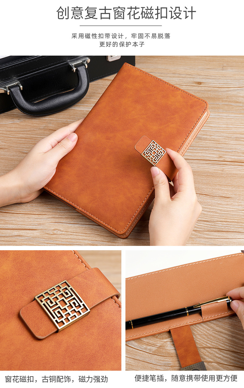 Window Flower Buckle A5 Sheepskin Notebook Buckle Business Diary Gift Set Notepad Custom Logo Spot Window Flower Buckle A5 Sheepskin Notebook Buckle Business Diary Gift Set Notepad Custom Logo Spot