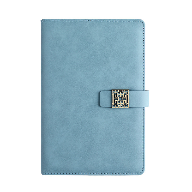 Window Flower Buckle A5 Sheepskin Notebook Buckle Business Diary Gift Set Notepad Custom Logo Spot