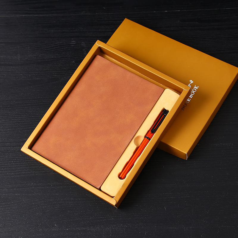 Thickened Notebook Gift Box A5a6 Business Retro Sheepskin Notepad Printable Logo Soft Leather Surface Notebook