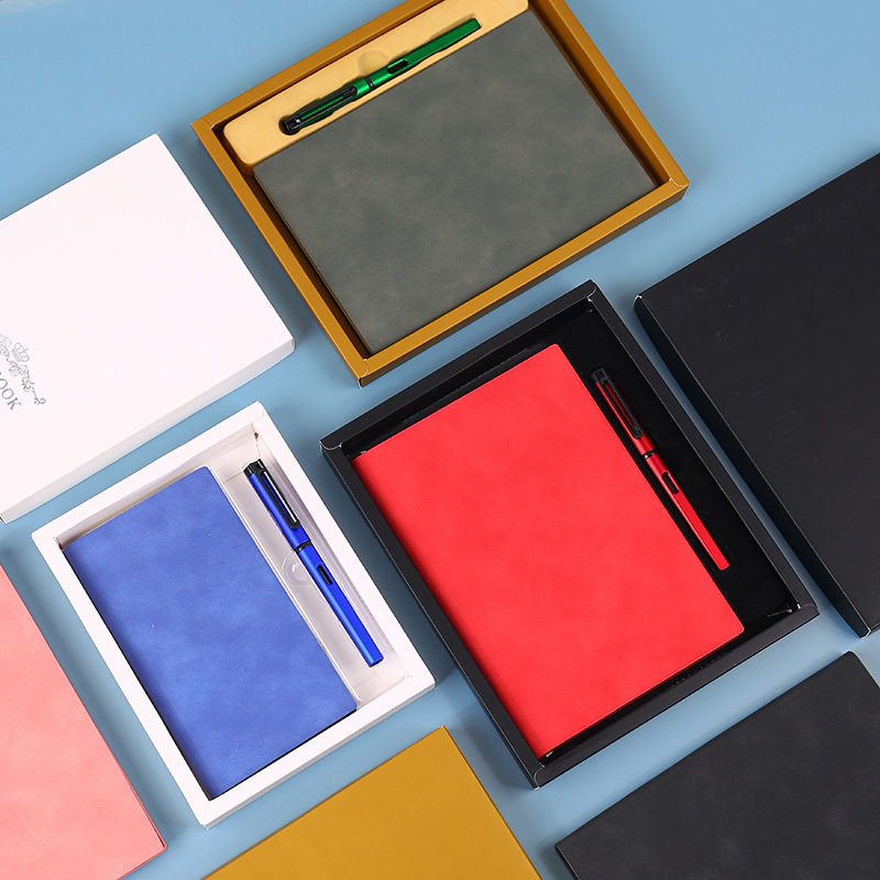Thickened Notebook Gift Box A5a6 Business Retro Sheepskin Notepad Printable Logo Soft Leather Surface Notebook
