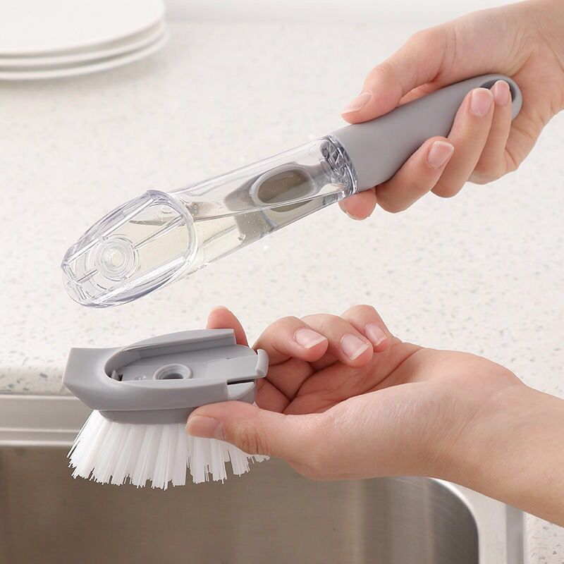 Brush pot Brush dishes wash dishes kitchen household household long handle clean lather dishwashing liquid automatic liquid clean pot Brush