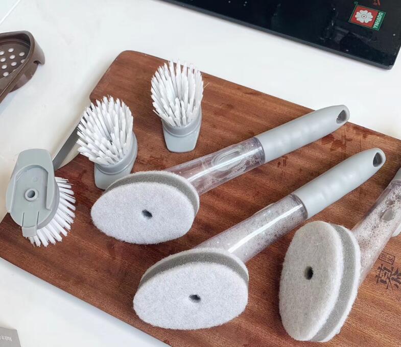 Brush pot Brush dishes wash dishes kitchen household household long handle clean lather dishwashing liquid automatic liquid clean pot Brush Brush pot Brush dishes wash dishes kitchen household household long handle clean lather dishwashing liquid automatic liquid clean pot Brush