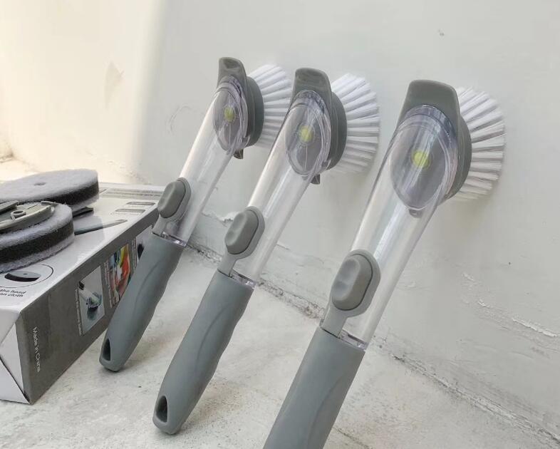 Brush pot Brush dishes wash dishes kitchen household household long handle clean lather dishwashing liquid automatic liquid clean pot Brush Brush pot Brush dishes wash dishes kitchen household household long handle clean lather dishwashing liquid automatic liquid clean pot Brush