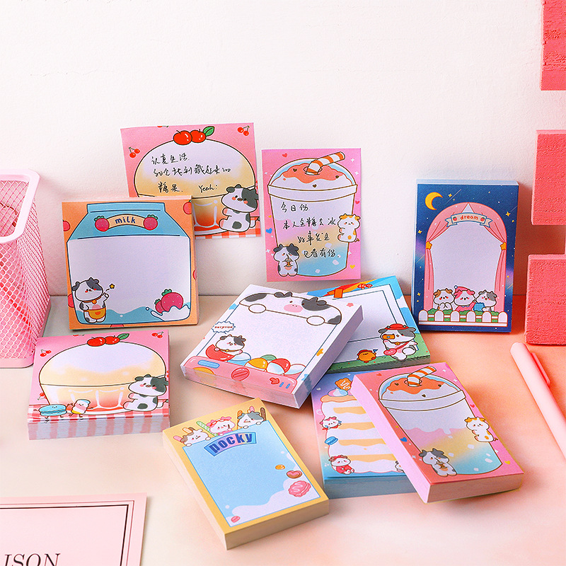 Fantasy Sweetheart Calf Sticky Notes Student Ins Girl Heart Note Pad Tearable Note Sticker Message Notebook