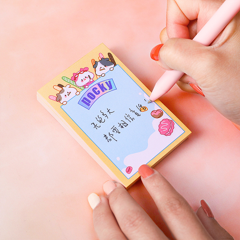 Fantasy Sweetheart Calf Sticky Notes Student Ins Girl Heart Note Pad Tearable Note Sticker Message Notebook