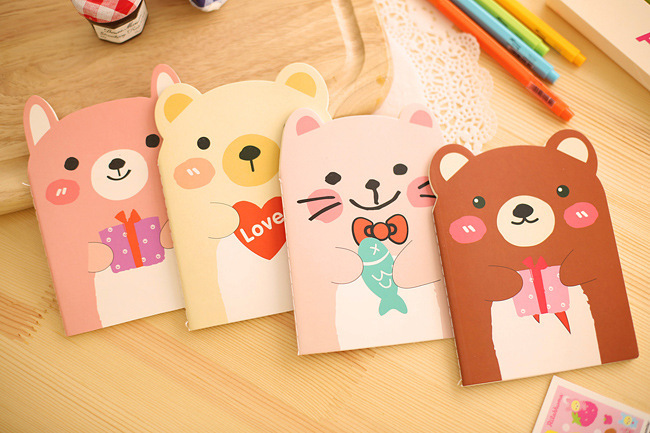 T Korean Creative Stationery Cute Bear Notebook Small Animal Notepad Cartoon Portable Book Student Prize T Korean Creative Stationery Cute Bear Notebook Small Animal Notepad Cartoon Portable Book Student Prize