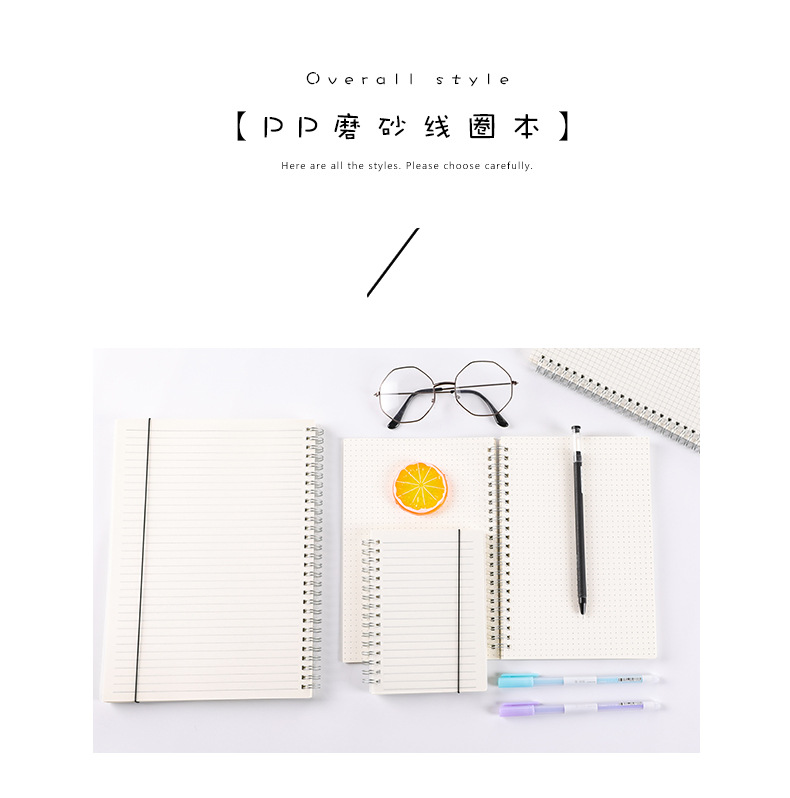 Zhishun Simple Pp Transparent Frosted Coil Notebook Journal Book Student Notepad Mesh Blank Loose Leaf Notebook Zhishun Simple Pp Transparent Frosted Coil Notebook Journal Book Student Notepad Mesh Blank Loose Leaf Notebook