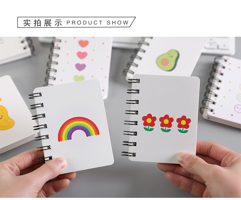 Zhishun Xuan Ya Small Flower Flip Coil Notebook Student Mini-Portable Loose-Leaf Notebook Notepad A7 Pockets Notebook
