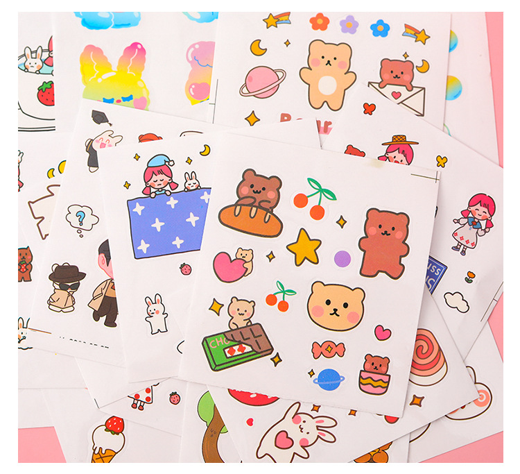 Pet Transparent Cartoon Anime Phone Stickers Cute Girl Heart Simple Notebook Stickers Props Notebook Material Stickers Pet Transparent Cartoon Anime Phone Stickers Cute Girl Heart Simple Notebook Stickers Props Notebook Material Stickers