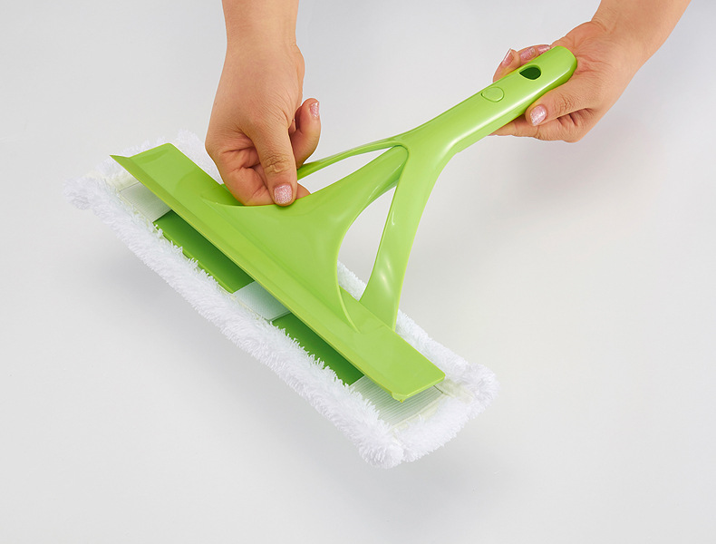 Multi-function telescopic rod double-face window cleaner cleaning brush tool single lever double-sided clean glass 
