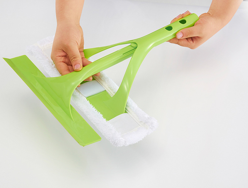 Multi-function telescopic rod double-face window cleaner cleaning brush tool single lever double-sided clean glass 