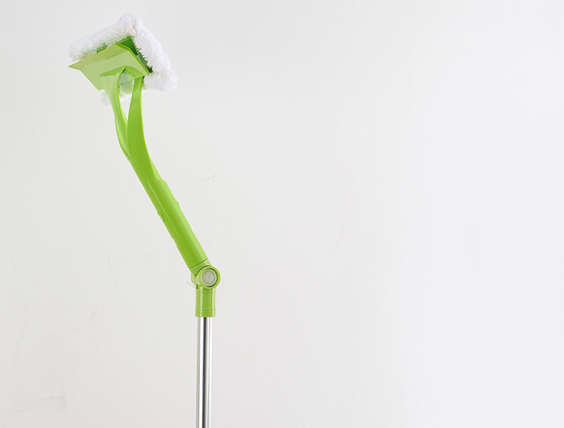 Multi-function telescopic rod double-face window cleaner cleaning brush tool single lever double-sided clean glass 