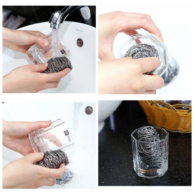 Cleaning supplies stainless steel ball washing dishes Cleaning ball in use the clean brush ball wholesale