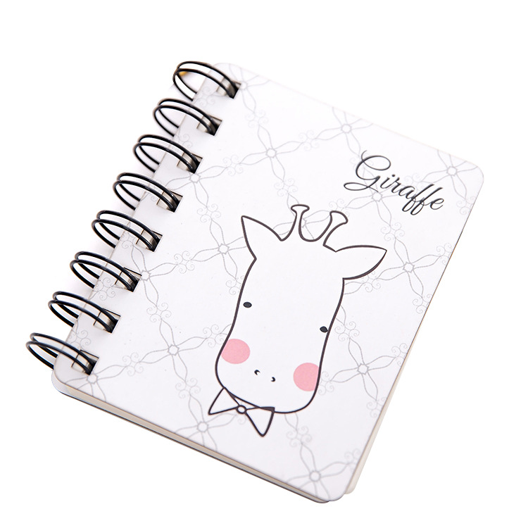 Dichen Cute Animal Cartoon Flip Coil Notebook Portable Mini Portable Notebook Pocket Notepad