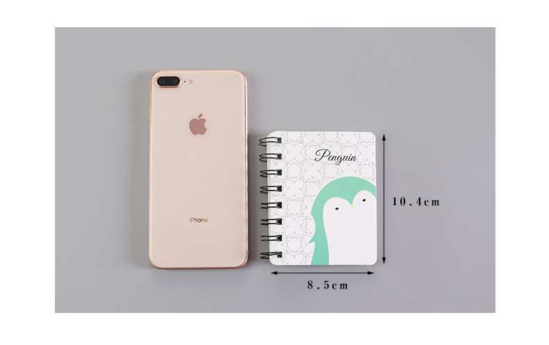 Dichen Cute Animal Cartoon Flip Coil Notebook Portable Mini Portable Notebook Pocket Notepad
