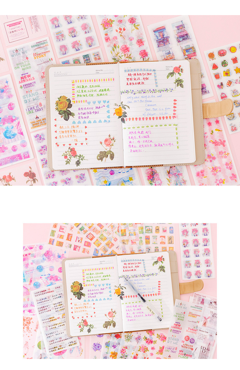 Fresh Cartoon Japanese Paper Notebook Material Stickers Creative DIY Mobile Phone Album Decoration Stickers Small Stickers 6 Pieces Fresh Cartoon Japanese Paper Notebook Material Stickers Creative DIY Mobile Phone Album Decoration Stickers Small Stickers 6 Pieces
