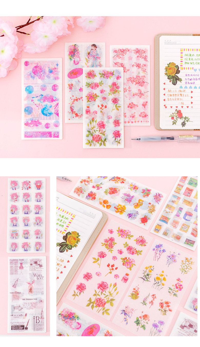 Fresh Cartoon Japanese Paper Notebook Material Stickers Creative DIY Mobile Phone Album Decoration Stickers Small Stickers 6 Pieces Fresh Cartoon Japanese Paper Notebook Material Stickers Creative DIY Mobile Phone Album Decoration Stickers Small Stickers 6 Pieces