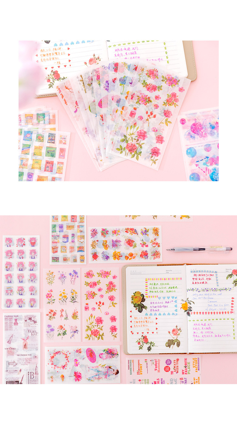 Fresh Cartoon Japanese Paper Notebook Material Stickers Creative DIY Mobile Phone Album Decoration Stickers Small Stickers 6 Pieces Fresh Cartoon Japanese Paper Notebook Material Stickers Creative DIY Mobile Phone Album Decoration Stickers Small Stickers 6 Pieces