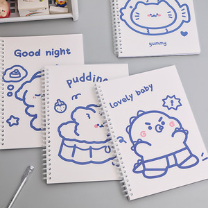 Hangsu Animal Cartoon Paper for Markers Student Exam English Wordbook Buckle Portable Pocket Blank Loose Spiral Notebook
