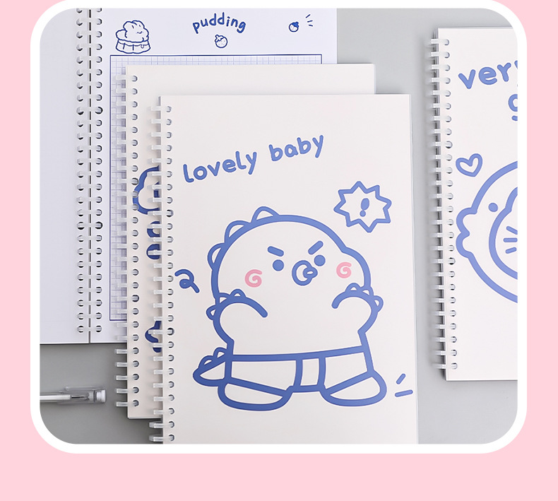 Simple Ins Bear Notebook Fresh B5 Loose-Leaf Coil Notebook Student Transparent Frosted Mesh Journal Book Simple Ins Bear Notebook Fresh B5 Loose-Leaf Coil Notebook Student Transparent Frosted Mesh Journal Book