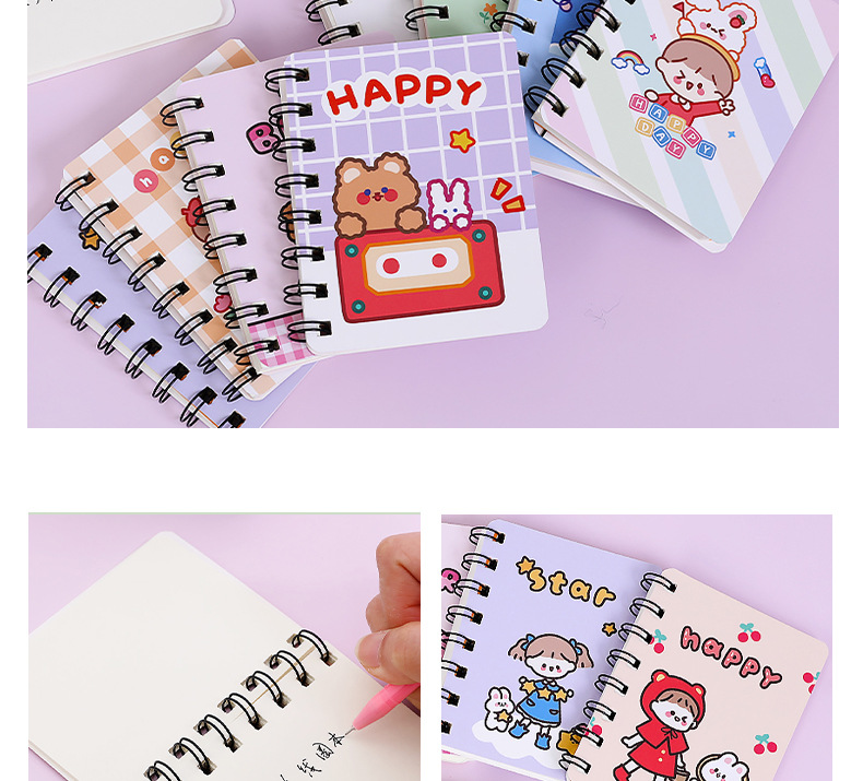 Hangsu Cartoon Bear Flip Coil Notebook Student Portable Pocket Notepad Mini Notebook A7 Small Notebook Hangsu Cartoon Bear Flip Coil Notebook Student Portable Pocket Notepad Mini Notebook A7 Small Notebook