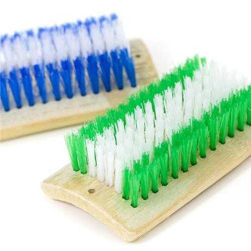 Three natural bamboo Laundry brush brush long handle brush bamboo board stiff Bristle clean floor brush