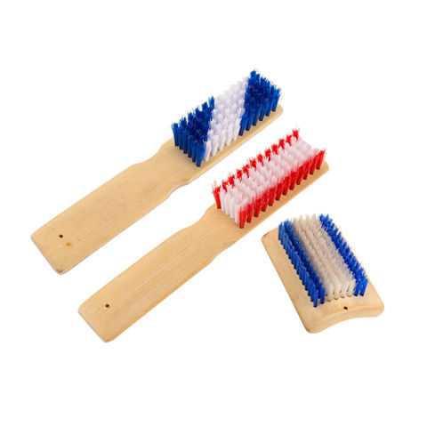 Three natural bamboo Laundry brush brush long handle brush bamboo board stiff Bristle clean floor brush