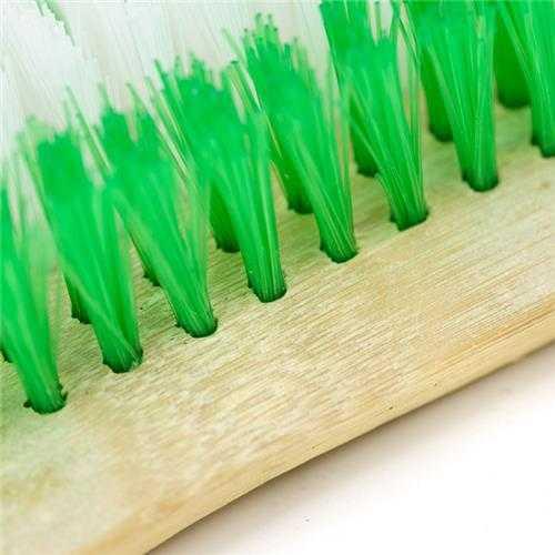 Three natural bamboo Laundry brush brush long handle brush bamboo board stiff Bristle clean floor brush