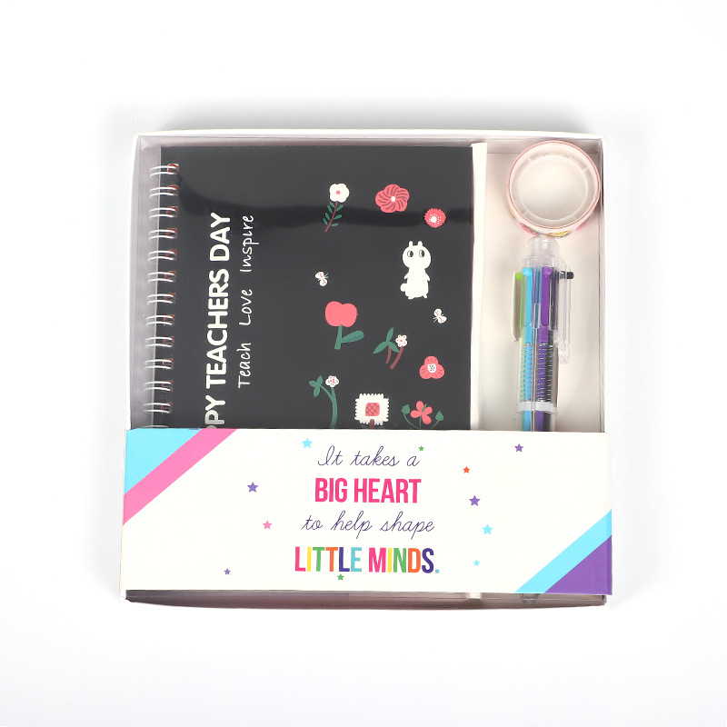 In Stock Wholesale Student Notebook Diary Journal Book Notepad Travel Book Children Pupil Prize Set