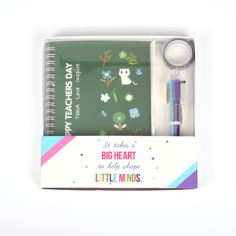In Stock Wholesale Student Notebook Diary Journal Book Notepad Travel Book Children Pupil Prize Set