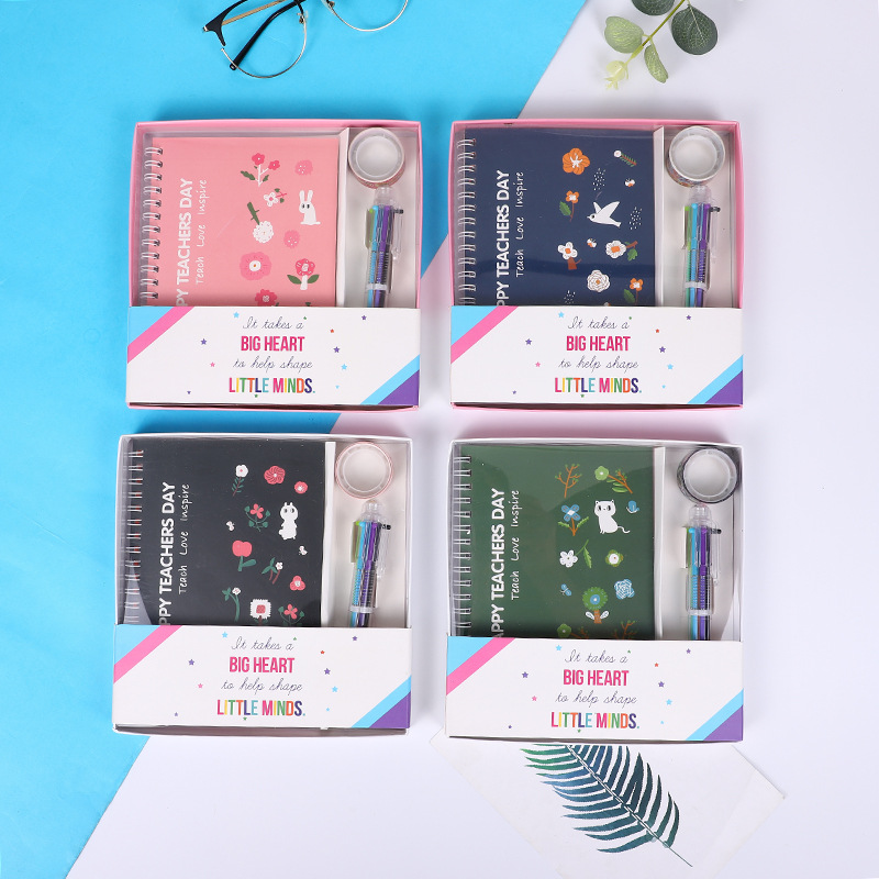 In Stock Wholesale Student Notebook Diary Journal Book Notepad Travel Book Children Pupil Prize Set