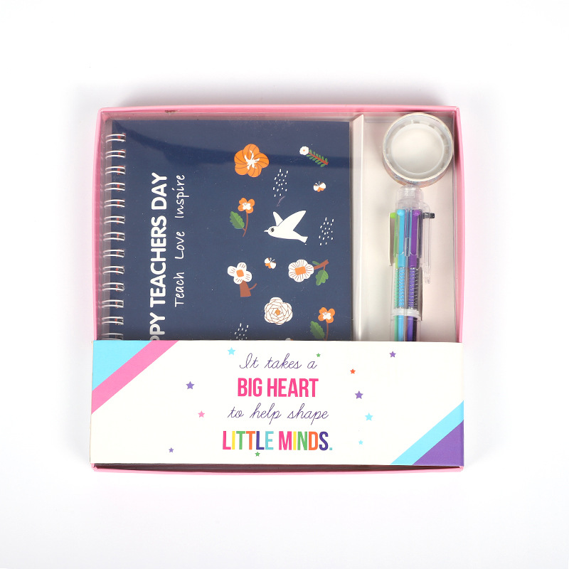 In Stock Wholesale Student Notebook Diary Journal Book Notepad Travel Book Children Pupil Prize Set