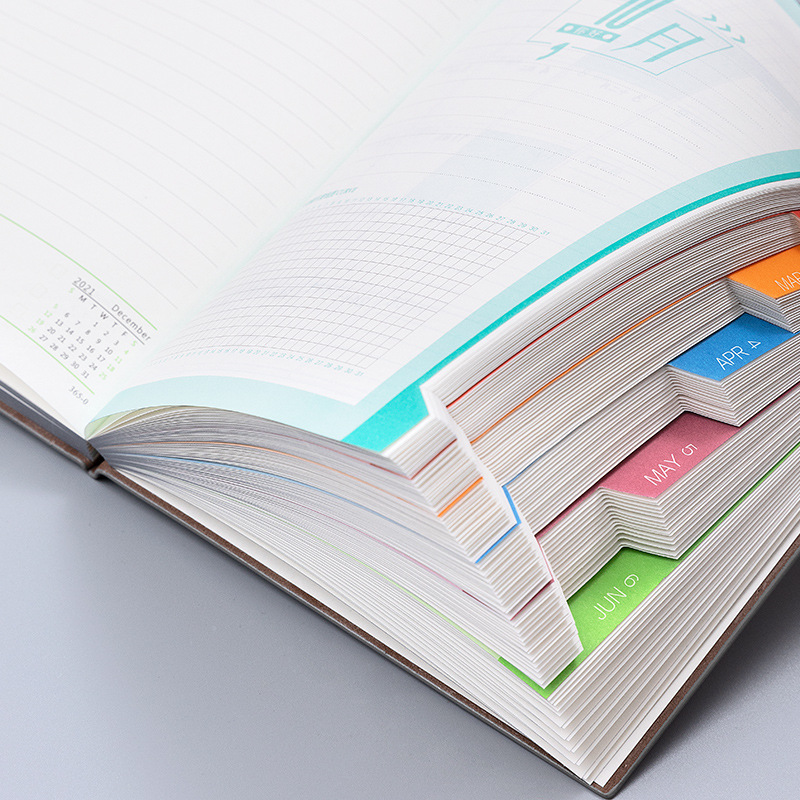 2022 Tiger Year Schedule Book 365 Days Soft Leather Notepad Time Management Plan Calendar Self-Discipline Notebook