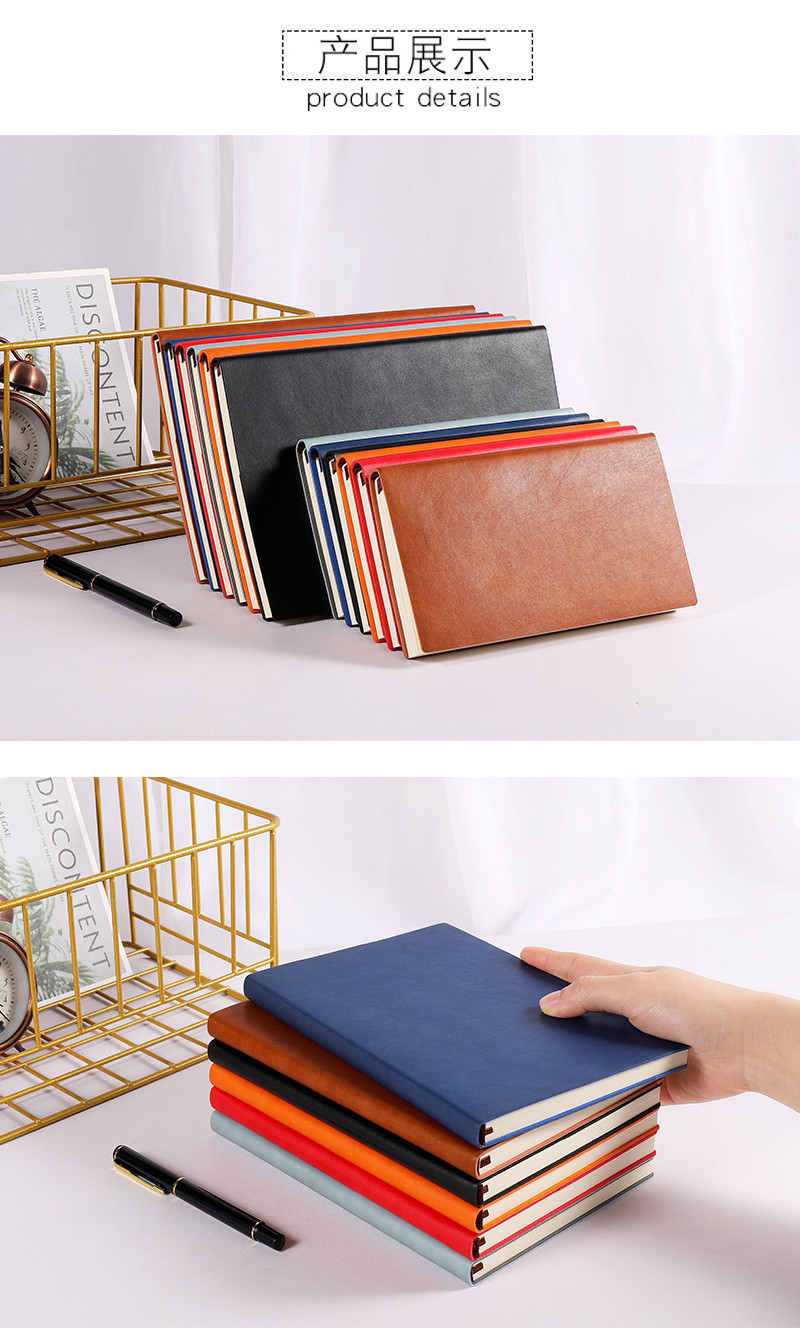 Spot A5 Notepad A6 Business Soft Leather Journal Book Diary Book Gift Set Notebook Customizable Logo