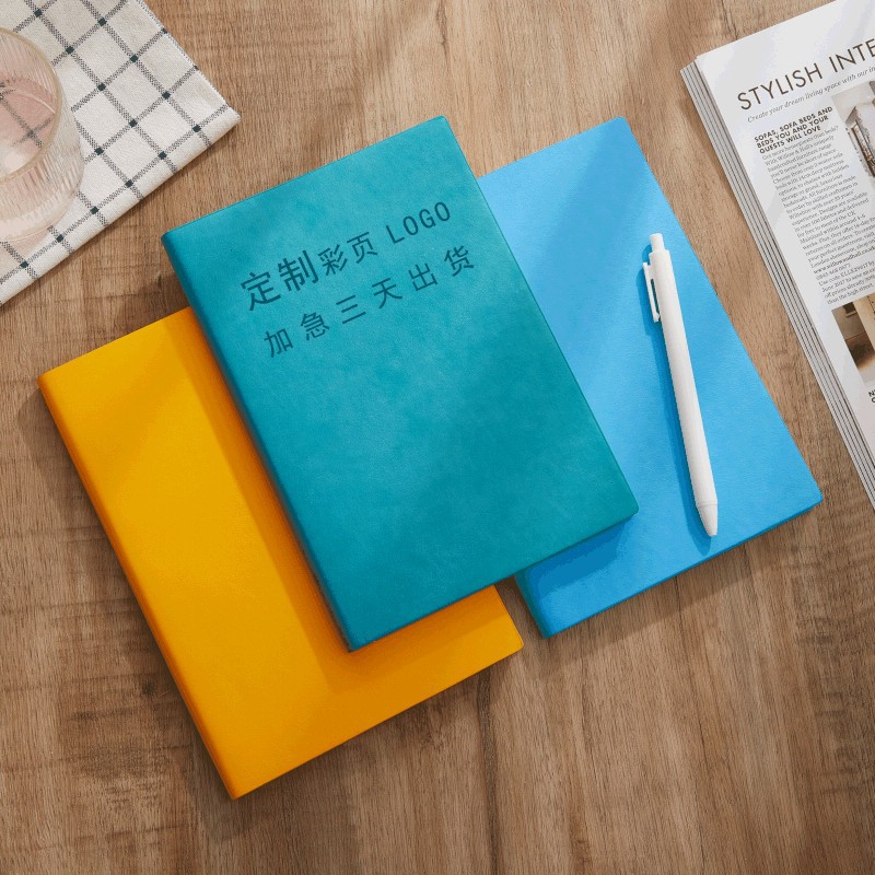 Business B5 Notepad Custom Gift Box Imitation Leather Simple A5 Notebook Custom Logo Creative Soft Leather Student Book
