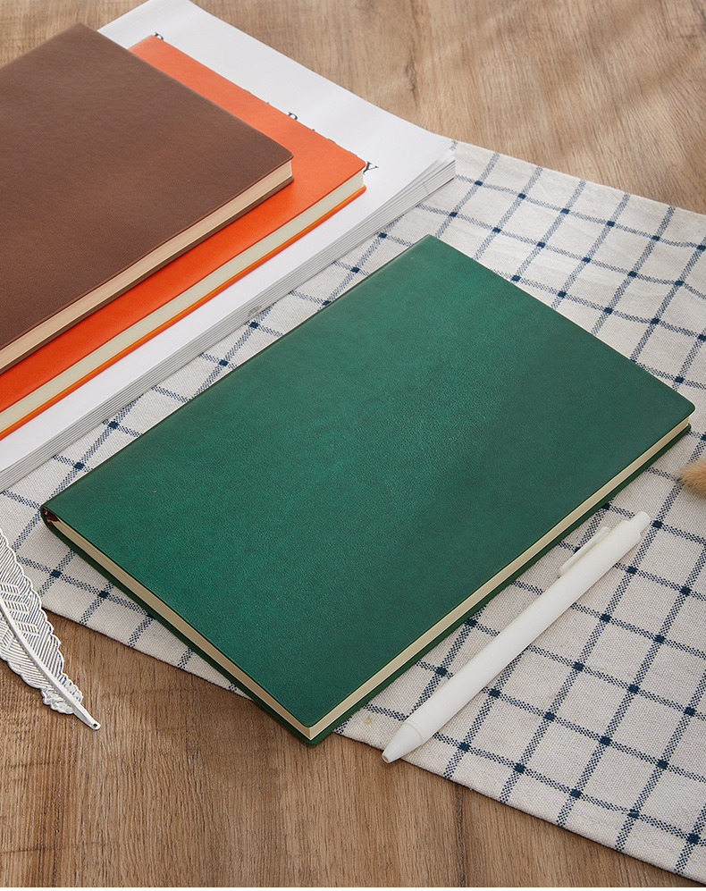 Business B5 Notepad Custom Gift Box Imitation Leather Simple A5 Notebook Custom Logo Creative Soft Leather Student Book