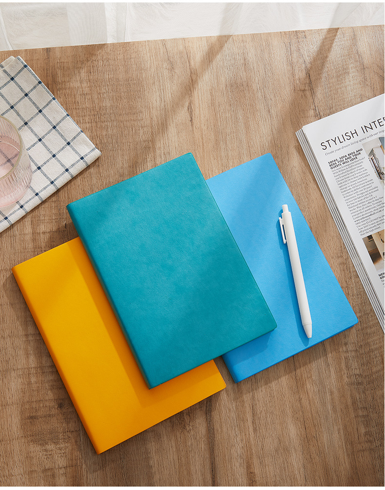 Business B5 Notepad Custom Gift Box Imitation Leather Simple A5 Notebook Custom Logo Creative Soft Leather Student Book