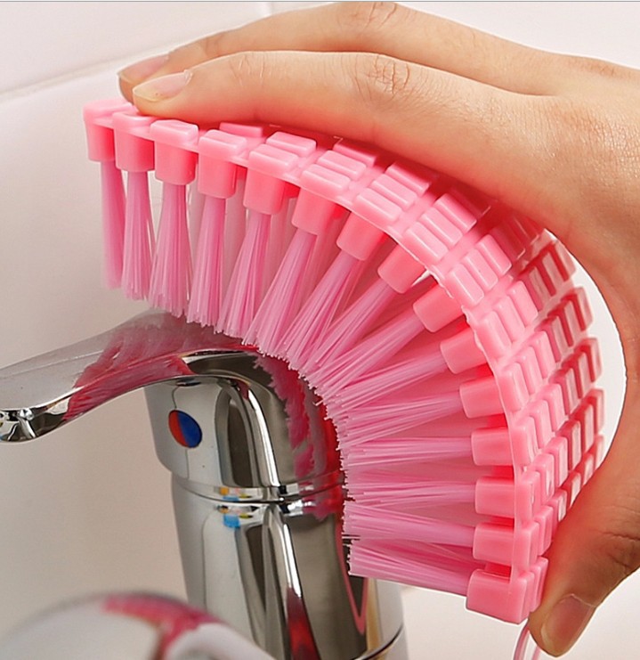 Can bend soft Bristle brush Multifunction Clean Brush remove Dirt Brush Faucet Brush corner bath bath Brush Factory Direct sale