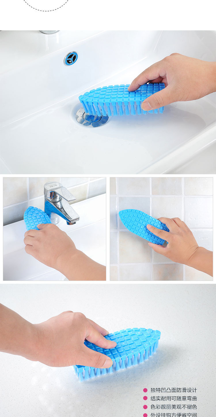 Can bend soft Bristle brush Multifunction Clean Brush remove Dirt Brush Faucet Brush corner bath bath Brush Factory Direct sale